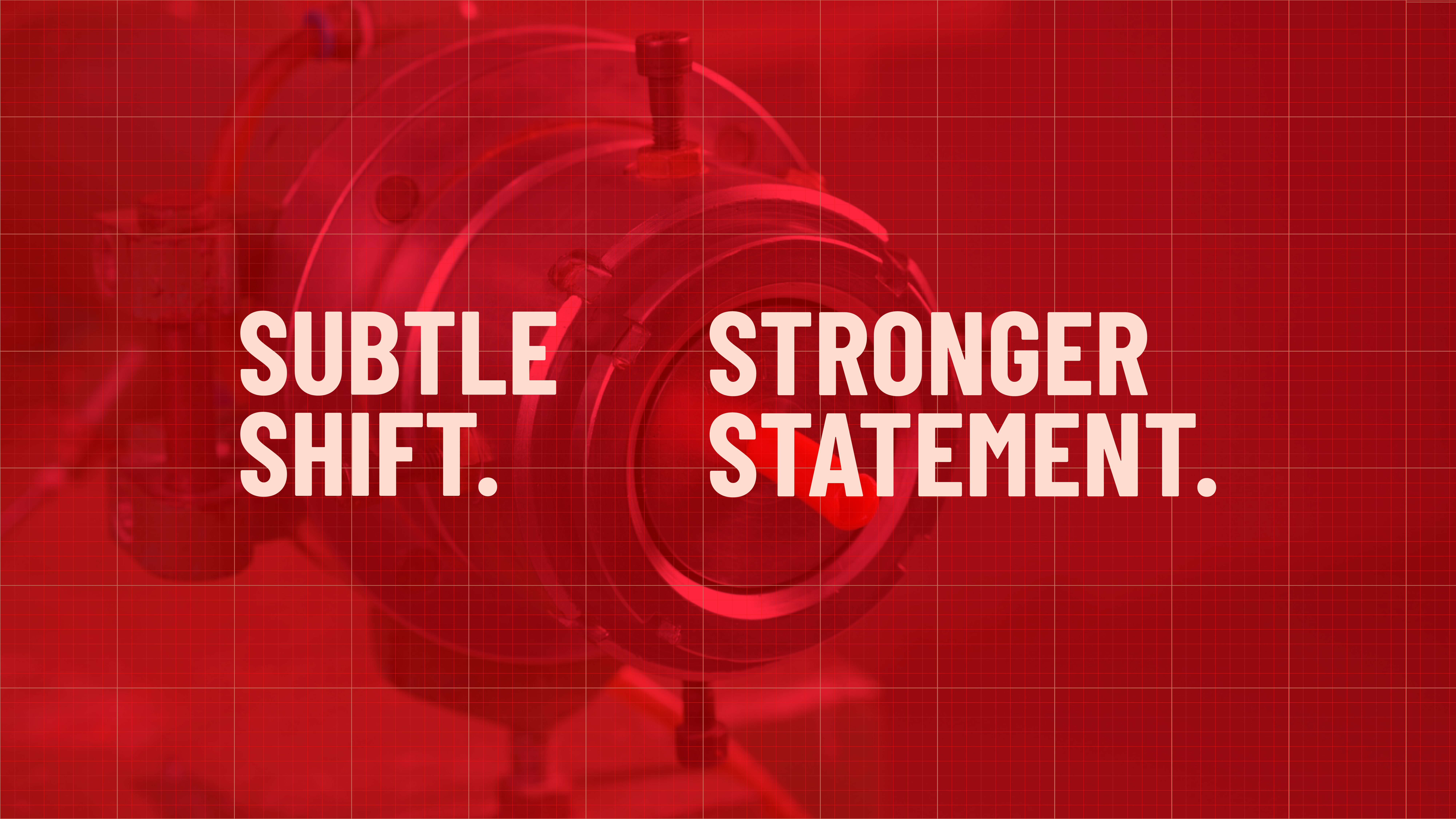 Refined Centroid Polymer Technologies logo with modern design elements, featuring clean lines and geometric precision, on a red grid background